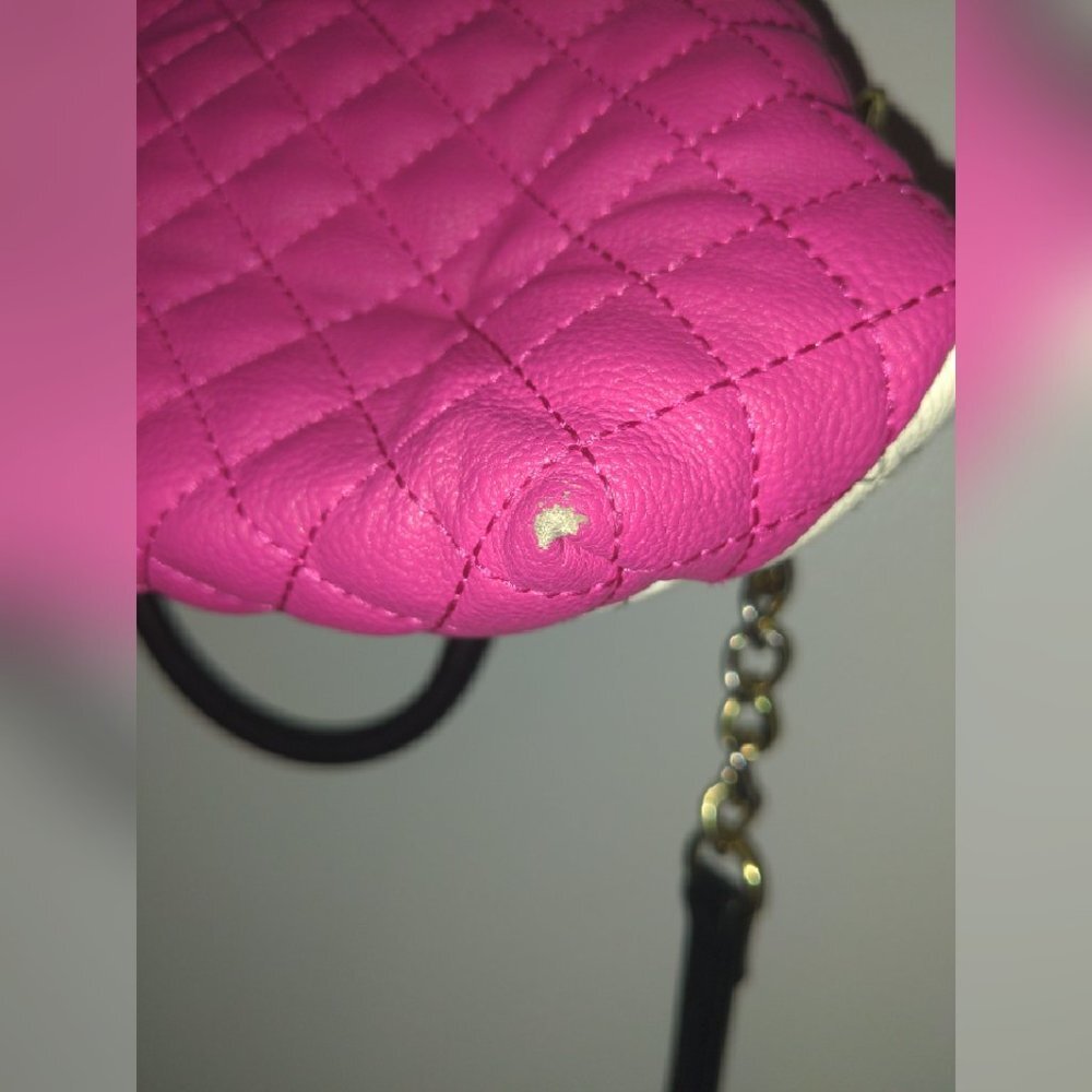 Betsey Johnson Womens Pink Quilted Shoulder Bag - Picture 8 of 14